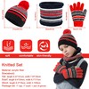 Kids Toddlers Winter Knit Warm Beanie Hat Scarf Gloves Set