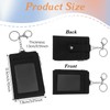 Shimmeroo Slim Keychain Card Holder for Men, Black Zipper Slim