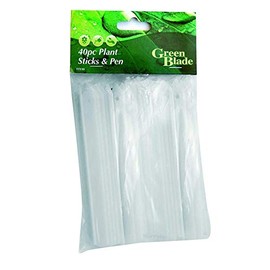 Plant Lables/Sticks With Pen x 40, White Plastic, New