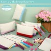 Silkfly 30 Pcs Cotton Canvas Makeup Bags Bulk Canvas Cosmetic