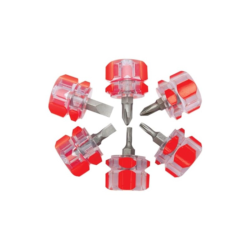 Performance Tool 1420 Chrome Vanadium Stubby Screwdriver Set with Magnetic