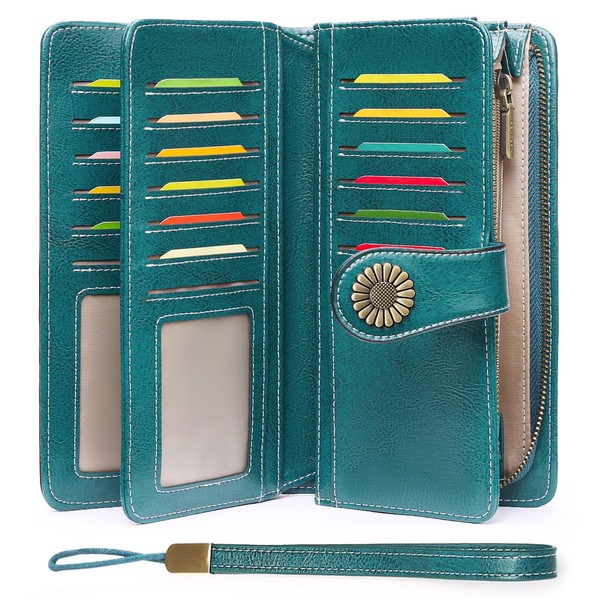 SENDEFN Wallets for Women Leather Credit Card Holder with RFID