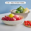 VECELO 2 in 1 Colander Strainer with Bowl Set, Fruit