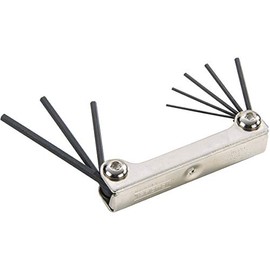 8 Piece Folding Hex Key Set: .050-5/32"