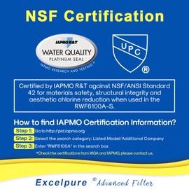 EXCELPURE RWF6100A Refrigerator Water Filter Replacement for Bosch Ultra Clarity Pro, BORPLFTR50, 11025825 Refrigerator Water Filter, Compatible with 12028325, 11032531, B36CT80SNS, WFC100MF, 3 PACK