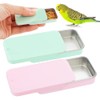 2 Pack Bird Training Food Jar Parrot Handheld Feeder Bird