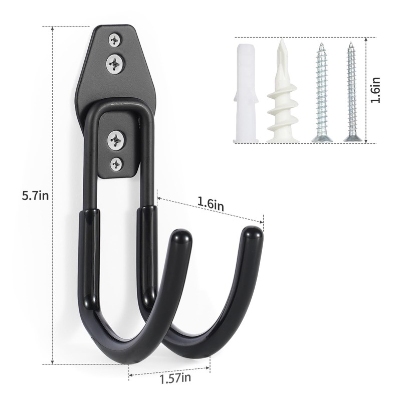 Pruite Hose Hanger Wall Mount 2 Pack,Heavy Duty Hose Holder