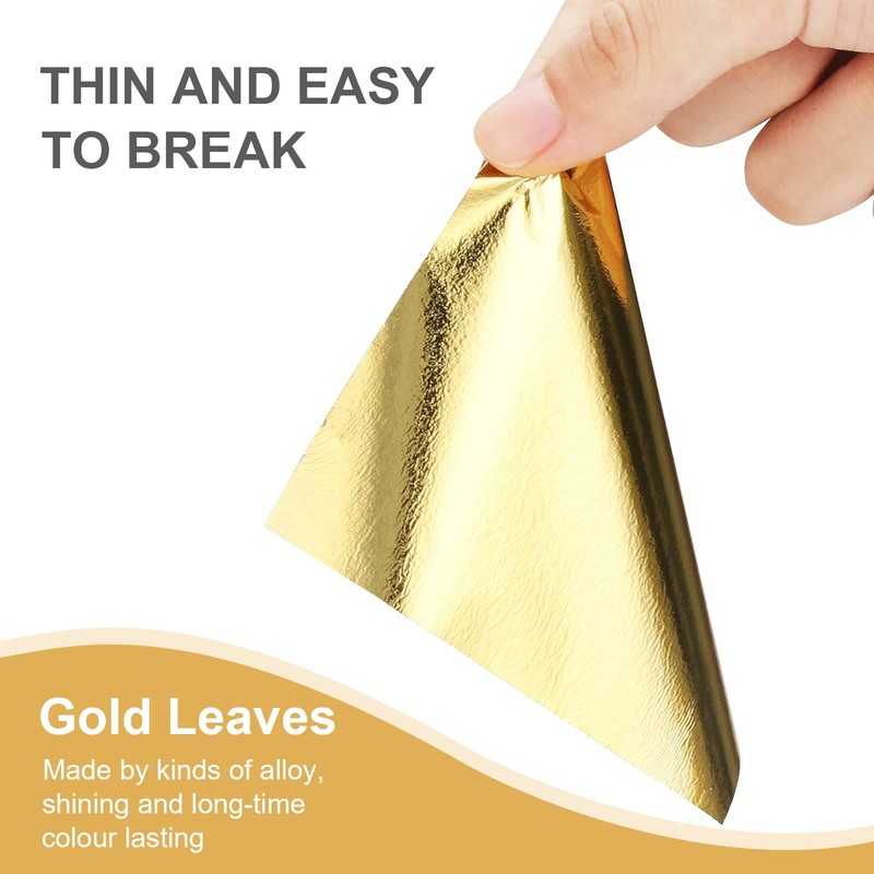 Bubimon 200pcs BUBIMON Imitation Rose Silver Gold Leaf Sheets Gold