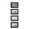 4x6 Wall Hanging Collage Picture Frame with 4 Openings, Black