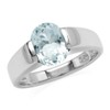 Silvershake 1.54ct. 9X7mm Genuine Oval Shape Blue Aquamarine 925 Sterling