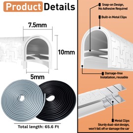 Car Door Edge Guards, 32.8Ft(10m) Car Door Protector Edge Guards Rubber Seal, Door Edge Trim U Shape Edge Protector for Cars Trucks Suvs(White)