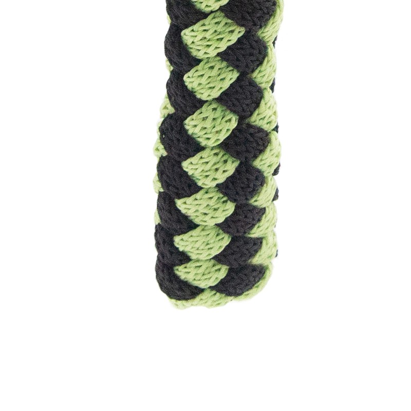 Pfiff 101933 Lead Rope, Braided, Panic Hook, Black/Green, Length 210