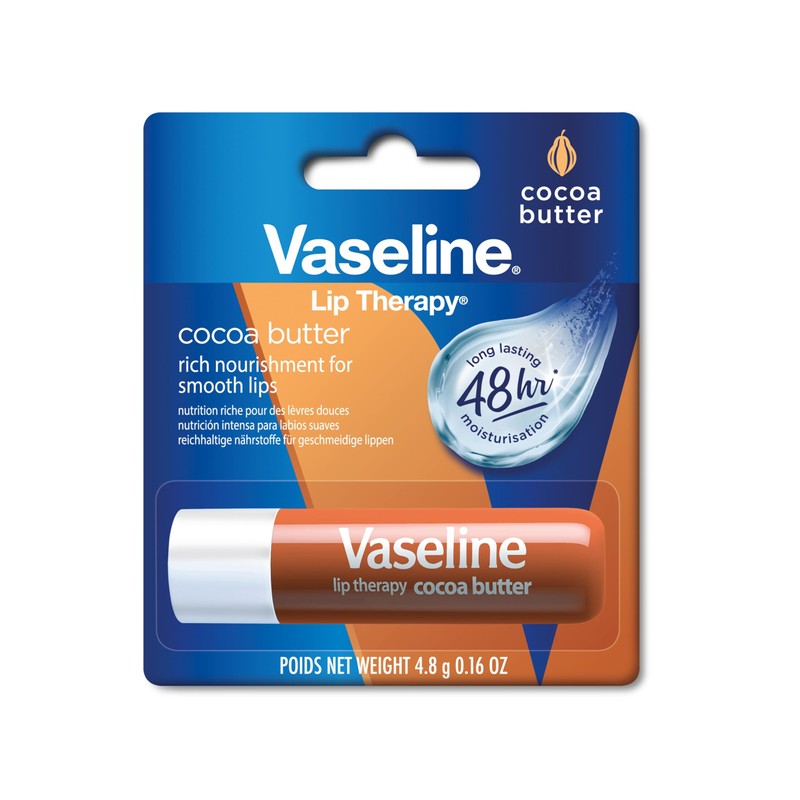 Vaseline Lip Therapy Cocoa Butter Tinted Lip Balm, Lipstick with