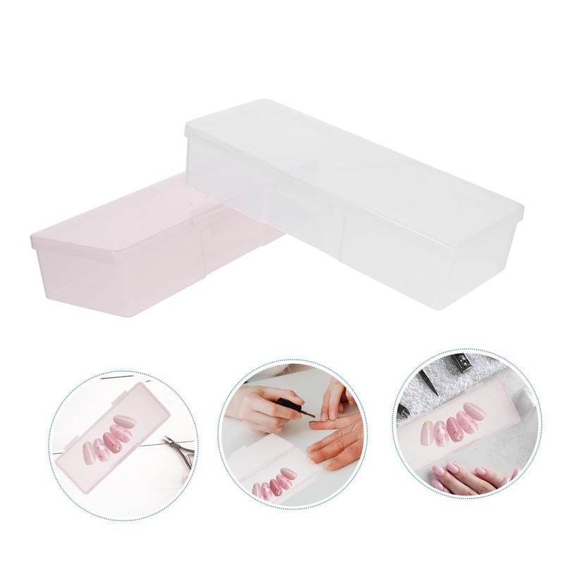 SAFIGLE 4Pcs Manicure Tool Box Nail Art Organizer Storage Containers