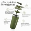 SmartShake Reforce Verde Botella Mezcladora de Acero Inoxidable 900 ml,