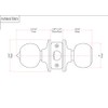Designers Impressions Ashland Design Satin Nickel Entry Knob with Matching