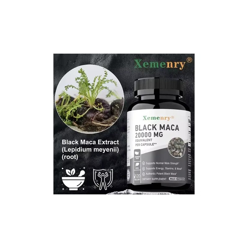 Maca Negra Peruana Orgánica 2000 Mg - Capsulas - Vegano