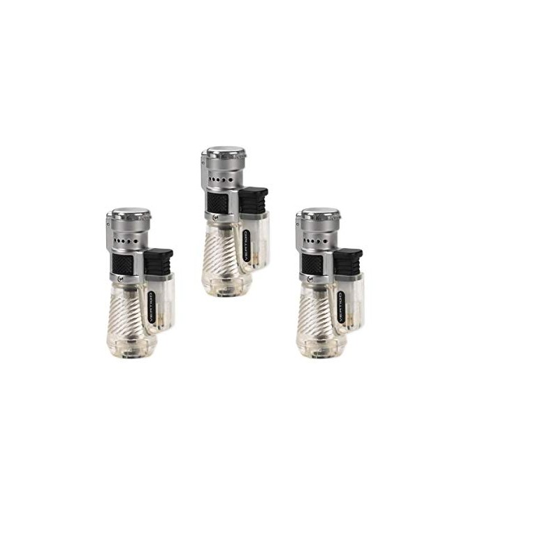Vertigo by Lotus Cyclone Triple Torch Cigar Lighter Clear Three