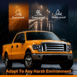 G-PLUS Headlights Compatible with Ford F150 2009-2014 Headlamps Pair Left & Right Smoky Lens Black Housing Clear Reflector,faros delanteros