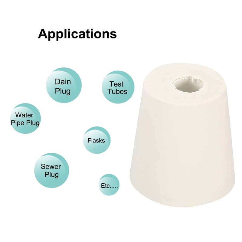 sourcing map Rubber Conical Plug 22 mm to 28 mm