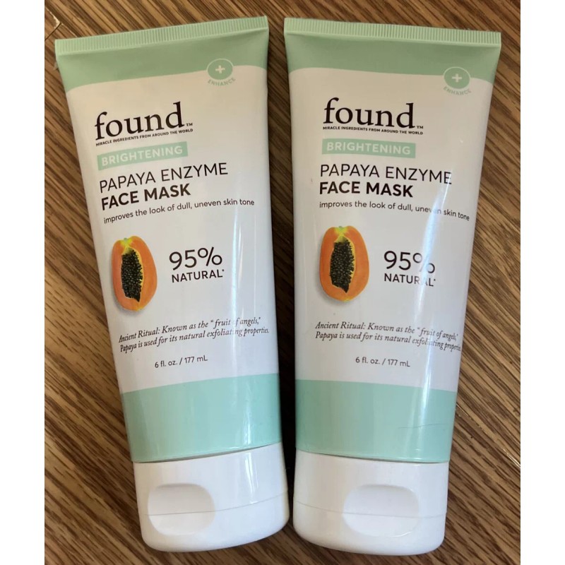 FOUND 2 Bottles Found Brightening Papaya Enzyme Face Mask 6