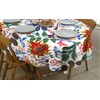 bnhjsdw Outdoor Tablecloth with Umbrella Hole for Oval Table, Waterproof