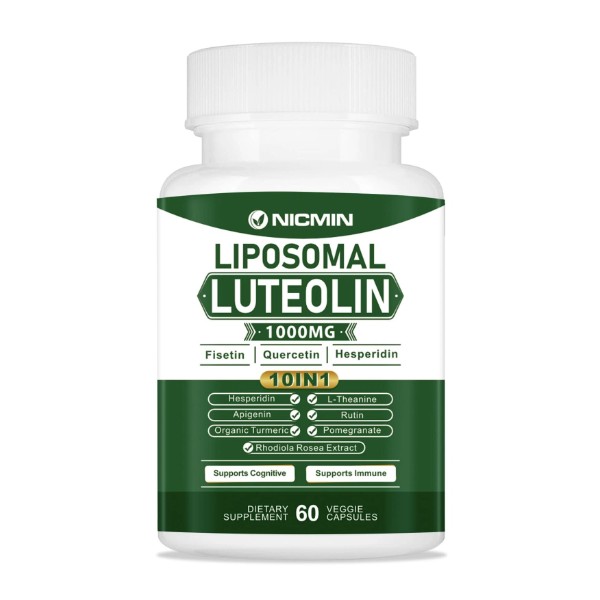 NICMIN 1000MG Liposomal Luteolin Maximum Absorption Potent Luteolin Supplemen...