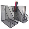 RHONZHAO 2 Set Desk Organizers, Metal Desk Magazine File Holder