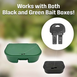 Exterminators Choice Bait Station Replacement Key - Pack of 3 - Tamper-Resistant Security & Key for Bait Box - Compatible with Green and Black Exterminators