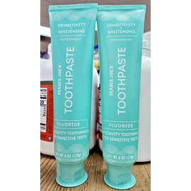 Trader Joe’s Sensitivity Whitening Peppermint Fluoride Toothpaste 6oz (2 Tubes)