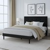 IOILORI Full Size Platform Bed Frame with Upholstered Velvet Headboard,