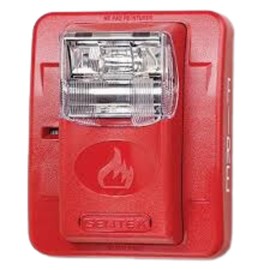 Gentex GES3-24WR 24VDC Selectable Candela Low Profile Evacuation Strobe - Red Faceplate