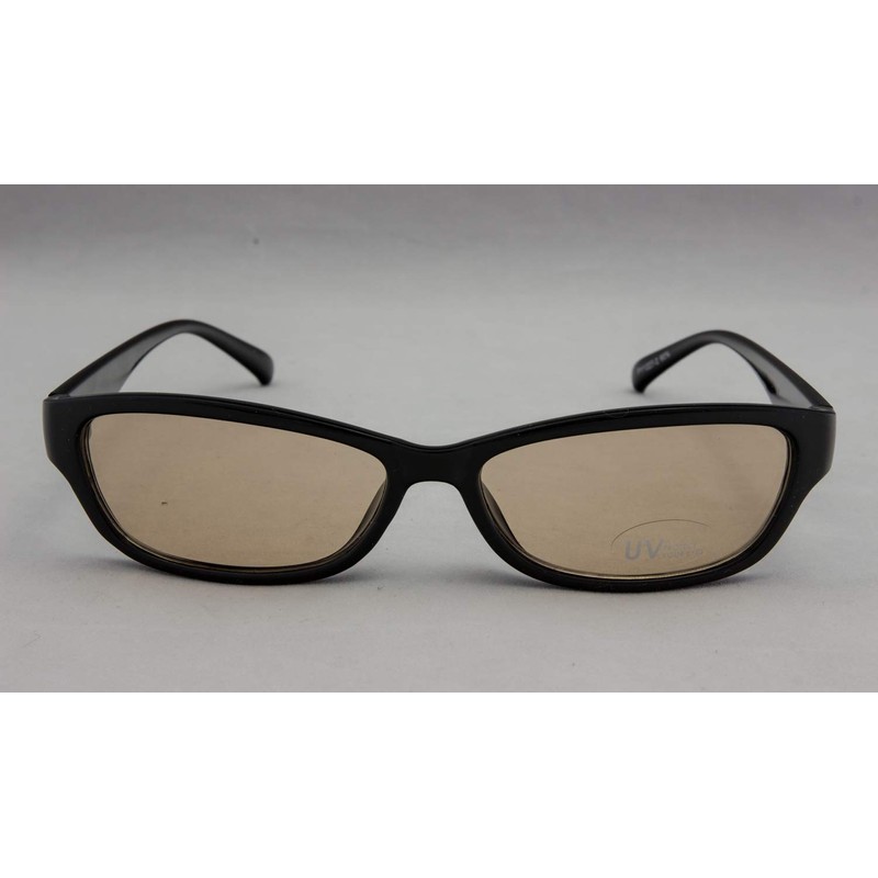 Mukojima PY1227-2 Sunglasses UV Protection Lens, Light Fox-Shaped, Sepia x