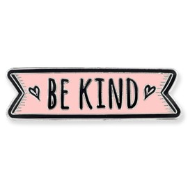 PinMart Motivational Enamel Lapel Pin – Be Kind Brooch Pin – Nickel Plated Enamel Lapel for Clothing, Bags and Lanyards – Inspirational Supports Kindness and Positive Mental Health