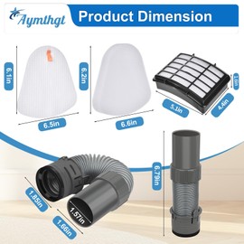 Aymthgt Vacuum Hose Filter Replacement Part Compatible for Shark Navigator Lift-Away NV350 NV351 NV352 NV355 NV370 UV440, 1 Nozzle Hose + 2 Pre-Felt + 1 Hepa Filter, Replace #193FFJ & XHF350 & XFF350
