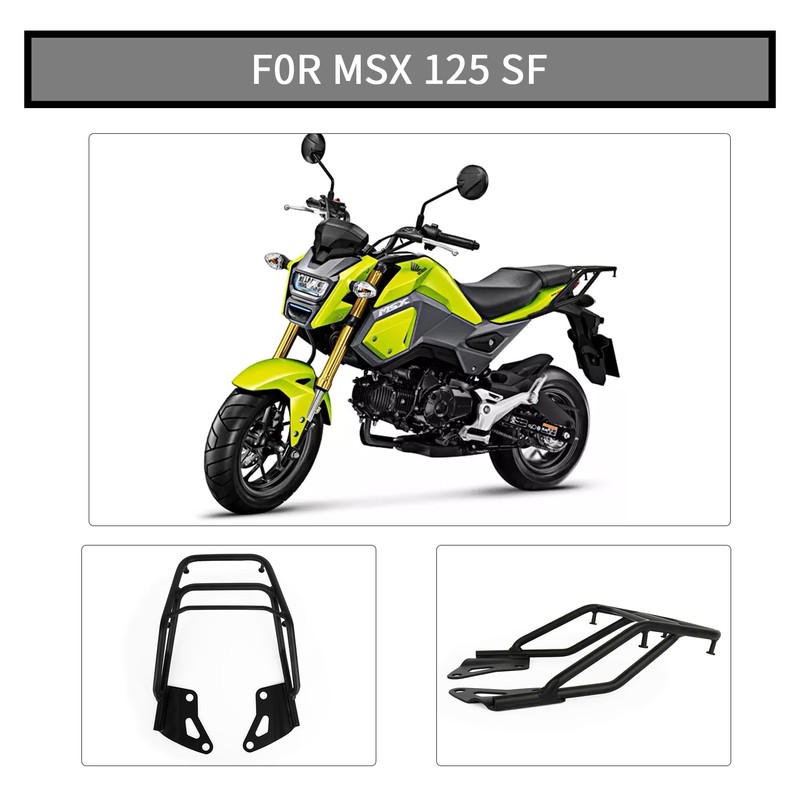 PSLER Rear Luggage Rack for Grom MSX125 2016-2020, Motorcycle Iron