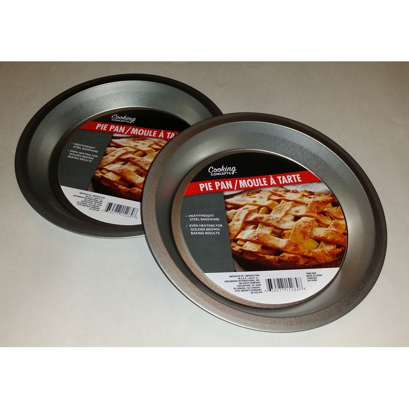 Two 9 inch Pie Pans a Heavy weight steel none