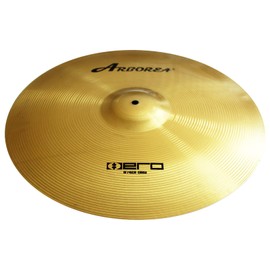 Arborea Crash Cymbal 18" Gold Hero Brilliant Finish Bright Sound Drum Cymbal For Practice (18"Crash）