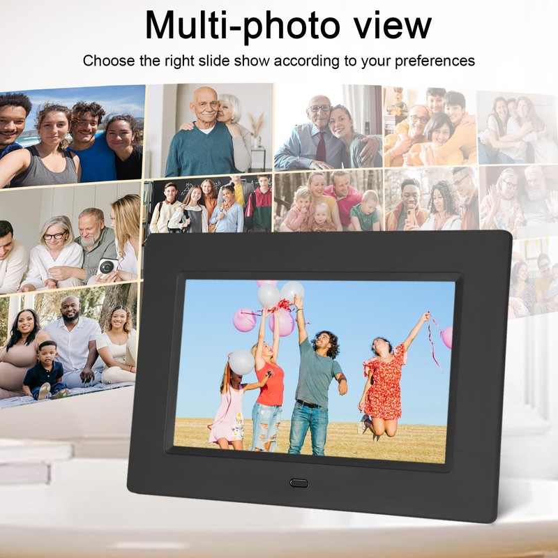 7 Inch Digital Photo Frame, Electronic Photo Frame, 1024x768P Music