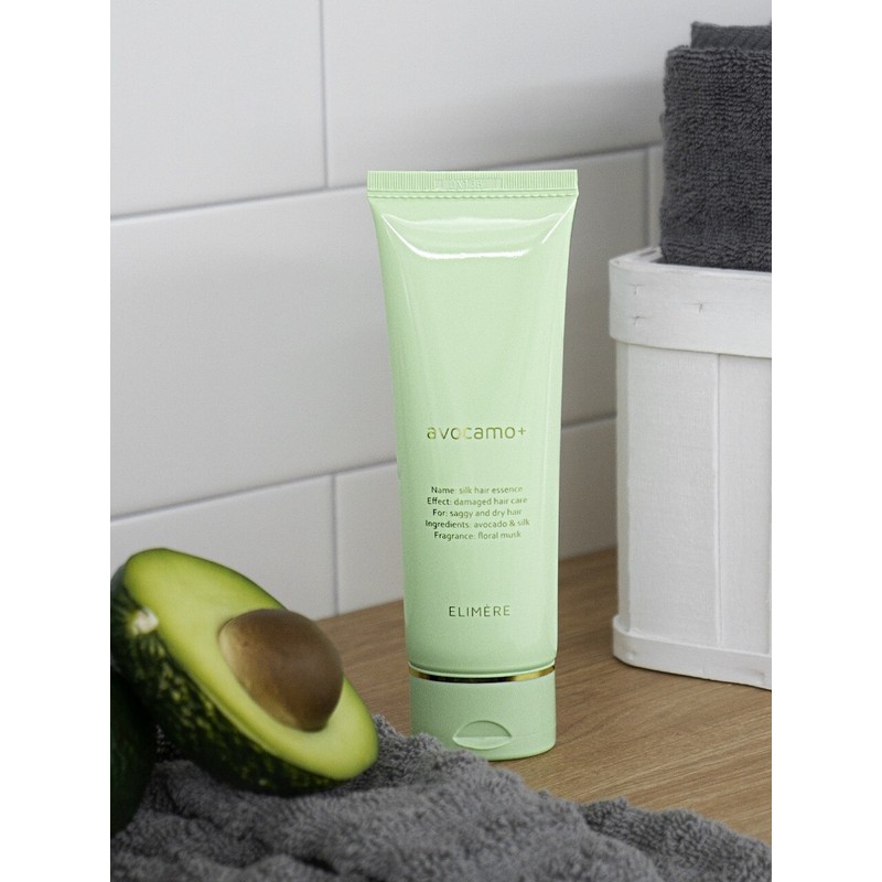 Elemere 아보카모 헤어에센스 트리트먼트 실크테라피 120ml Avocado Hair Essence Treatment