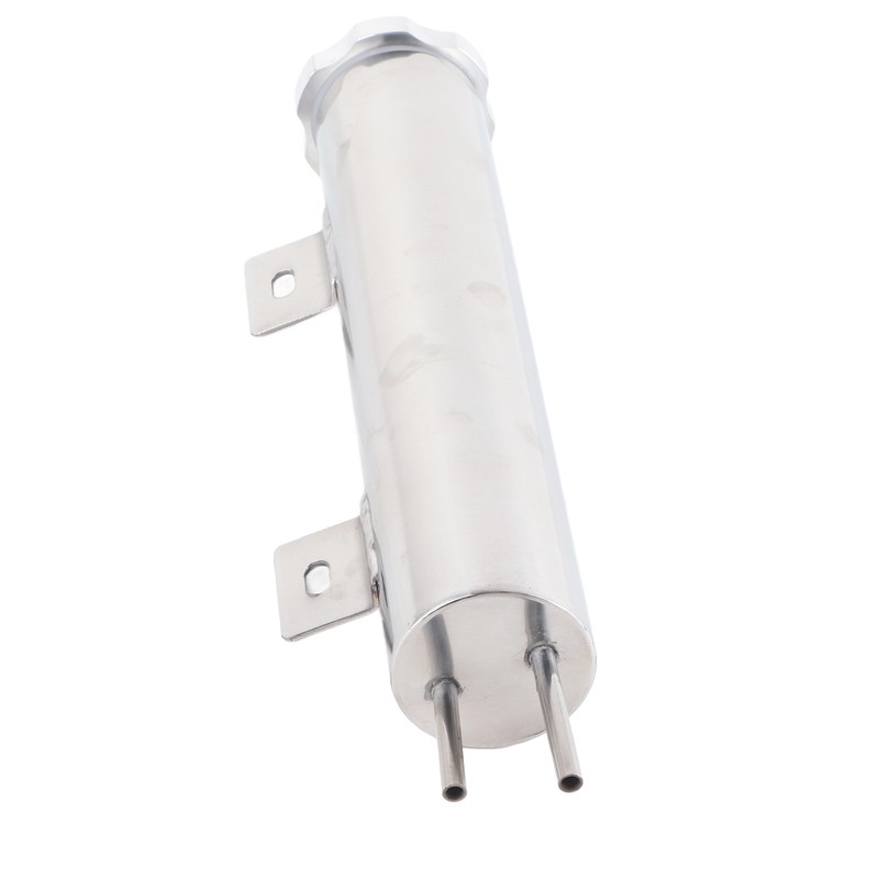 32oz Radiator Overflow Tank Bottle Polished Stainless Steel Coolant Catch