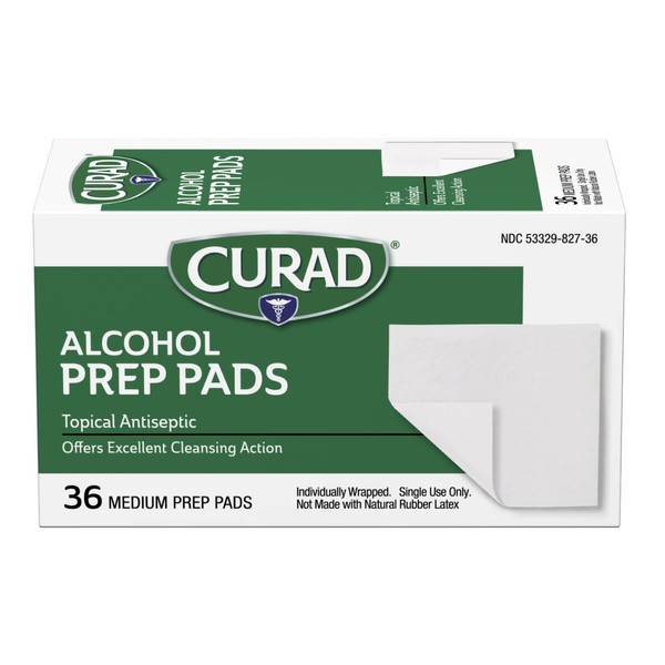 Curad - CUR09073736R Alcohol Prep Pads, 2-Ply Alcohol Swabs, Medium Size (Case of 1,080)