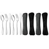 Jandson 12 Pieces Reusable Travel Cutlery with Case, Stainless Steel
