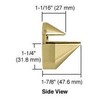CRL Brass Adjustable Glass Shelf Bracket - Pair