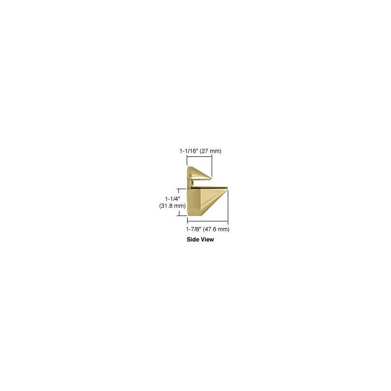 CRL Brass Adjustable Glass Shelf Bracket - Pair