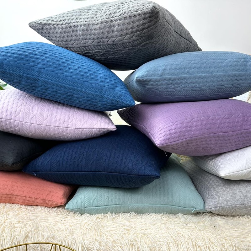 Booque Valley Throw Pillow Covers, Pack of 2 Super Soft