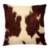 IBILIU Cowhide Print Throw Pillow Covers 18X18,Cow Hair Cow Skin