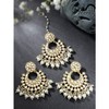 Aheli Traditional Gold Plated Kundan Pearl Studded Chandbali Maang Tikka