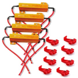 Zento Deals 4 Pieces of 6 Ohm 50W LED Load Resistors – Fix The Flickering LED Turn Signal Light or LED License Plate Lights or DRL (4 Pack)