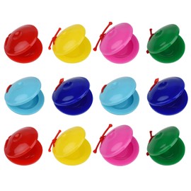 AOVNA Finger Castanets Colorful Musical Castanets Percussion Instrument Rhythm Toys for Kids Party Classic (12)